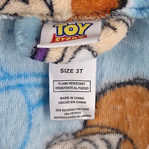 DISNEY TOY STORY TODDLER BOYS' BATHROBE WOODY BUZZ LIGHTYEAR ALIEN SIZE 3T - Picture 8 of 9